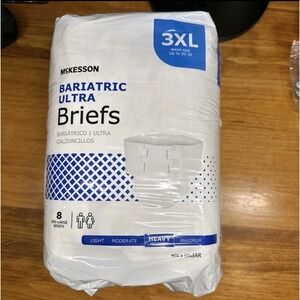 McKesson - Unisex Adult Incontinence Ultra Bariatric Briefs, Size 3X-Large, NEW